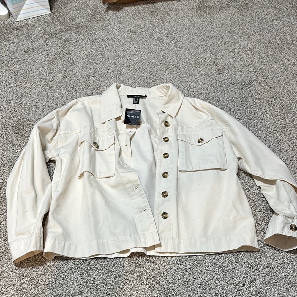 Cream Button-Up Jacket
